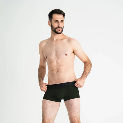 Męskie bokserki anatomiczne Anatomic Classic Light – ciemnozielony – zdjęcie 3